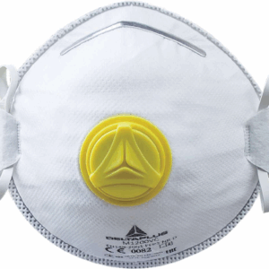 Mascarilla respiratoria desechable carcasa P2 con válvula