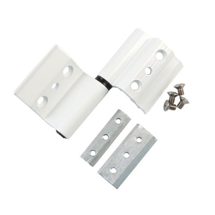 Bisagra 40/20 Aluminio Blanco dcha