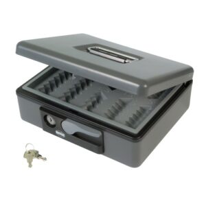 CAJA CAUDALES 230X185X80 GRIS CON BANDEJA