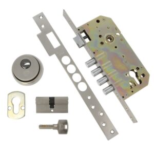 CERRADURA 100-50/85 ACERO CROMO MATE