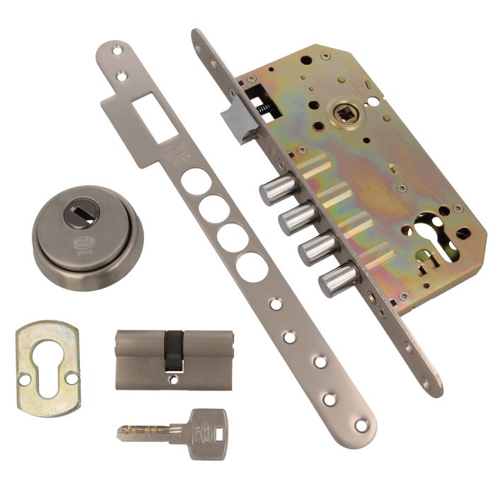 CERRADURA 101-50/85 ACERO CROMO MATE