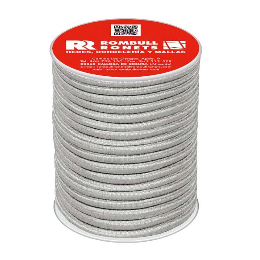 CARRETE CUERDA ELASTICA PES BLANCO 8mm 15M